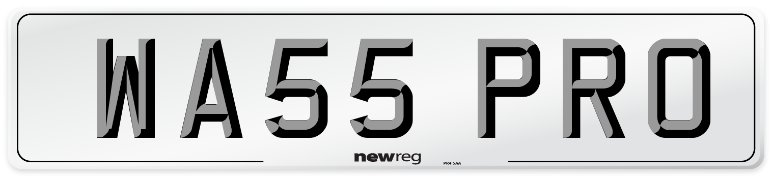 WA55 PRO Number Plate from New Reg